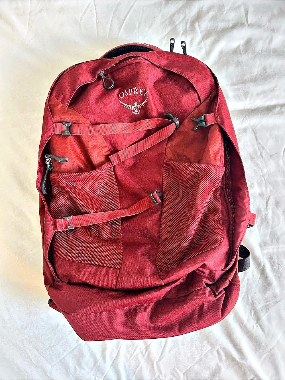 Osprey Red Farpoint 40 Travel Backpack
